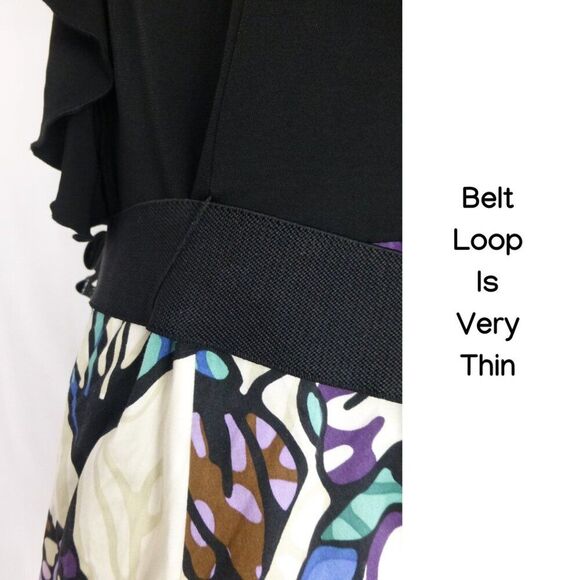 Laundry by Shelli Segal Ruffle and Belted Floral Dress (Stain at Skirt, No Rtns) - Picture 9 of 16